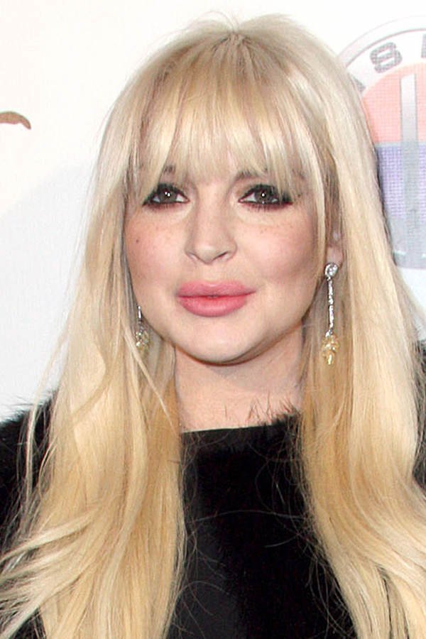 Lindsay Lohan mit aufgespritzten Lippen