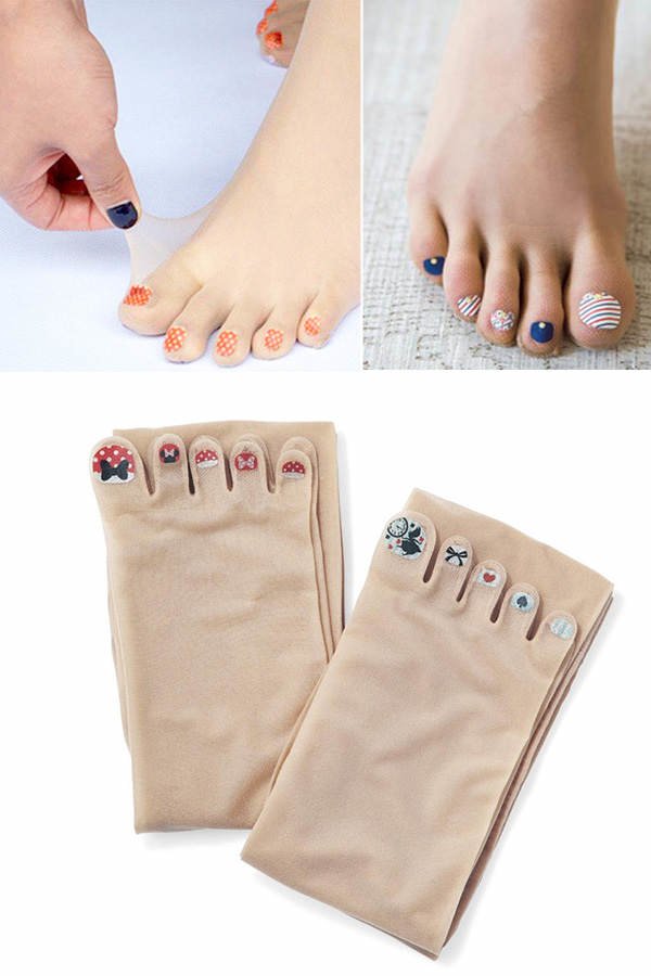 Strumpfhosen mit Fake-Nagellack