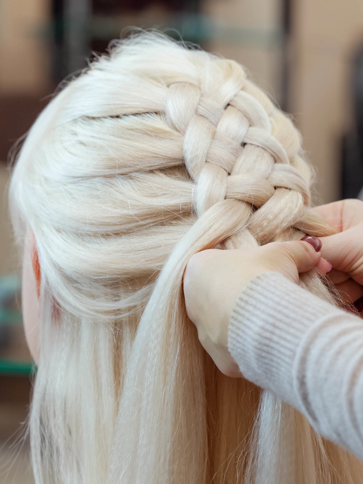 Blondes geflochtenes Haar