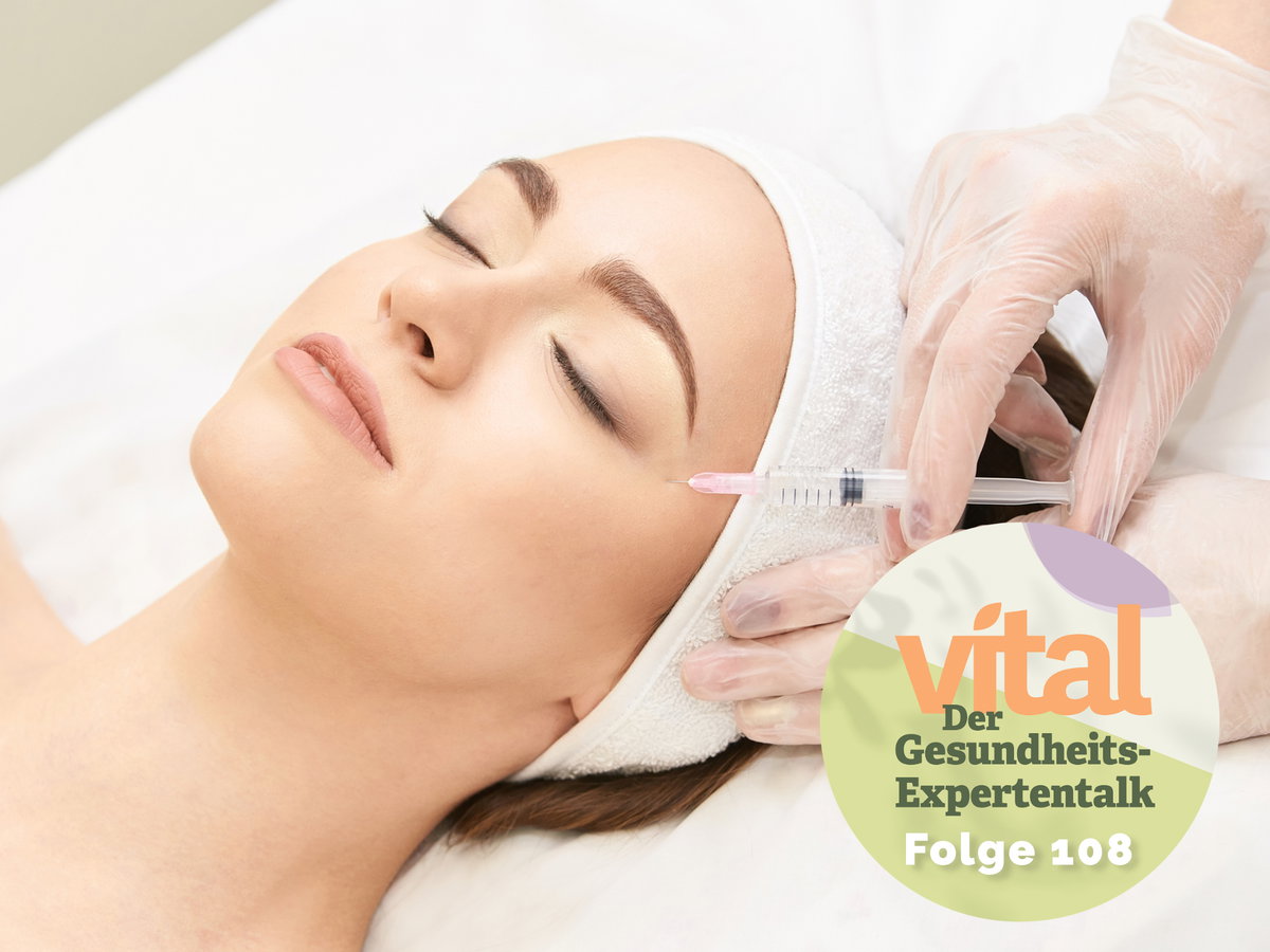 Frau bekommt Unterspritzung