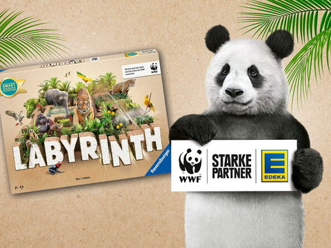 Mit EDEKA das Spiel „Labyrinth“ in der WWF-Sonderedition und 100-Euro-Einkaufsgutscheine gewinnen