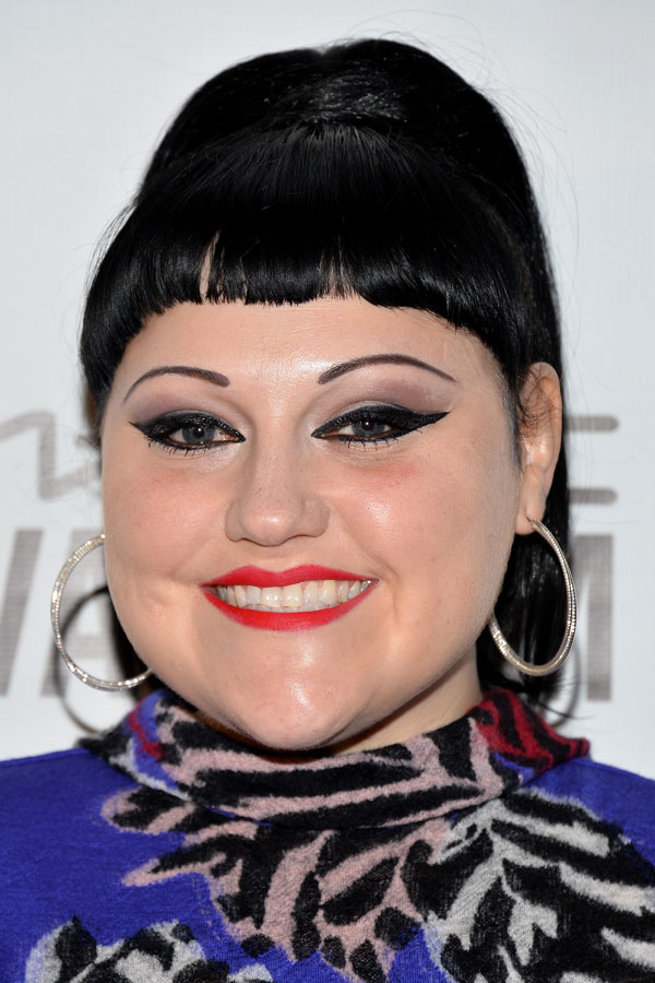 Beth Ditto mit Schwalbenschwanz Make-up