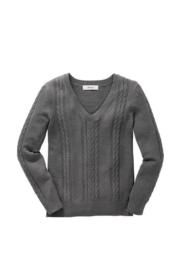 Pullover mit V-Ausschnitt von Sheego