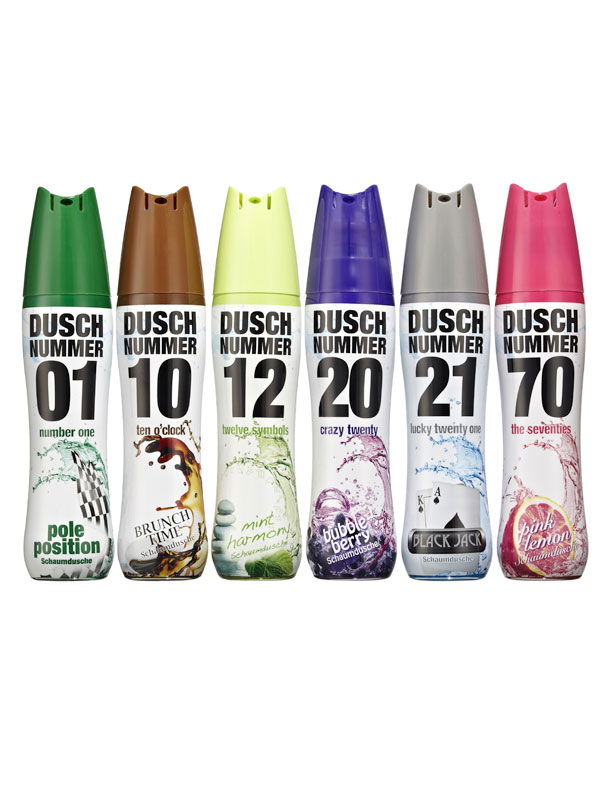 Duschnummer Schaumdusche