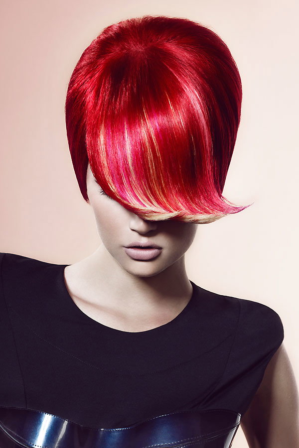 Rote Haare mit Pony