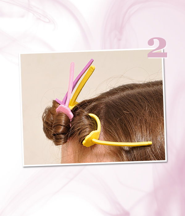 Locken machen mit Papilloten