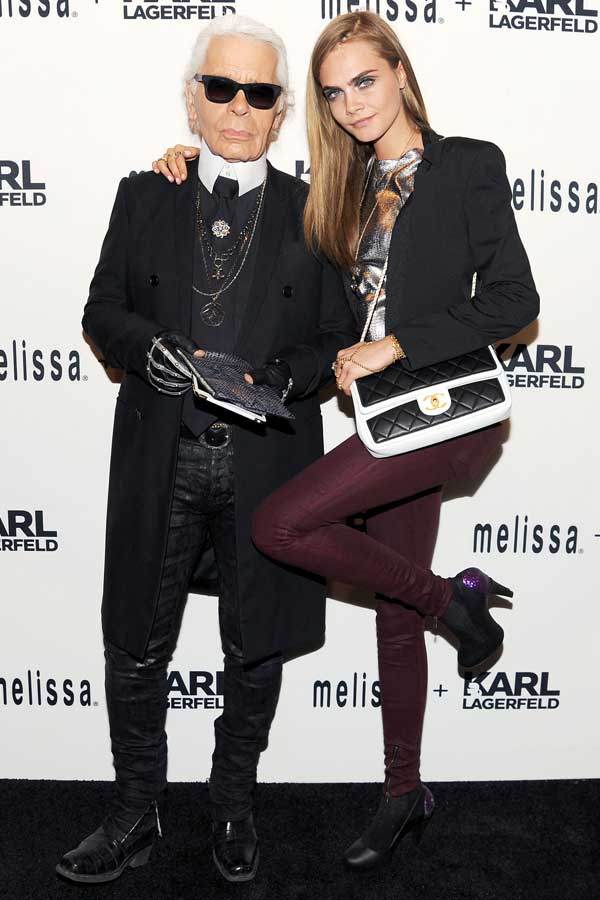 Cara Delevingne und Karl Lagerfeld