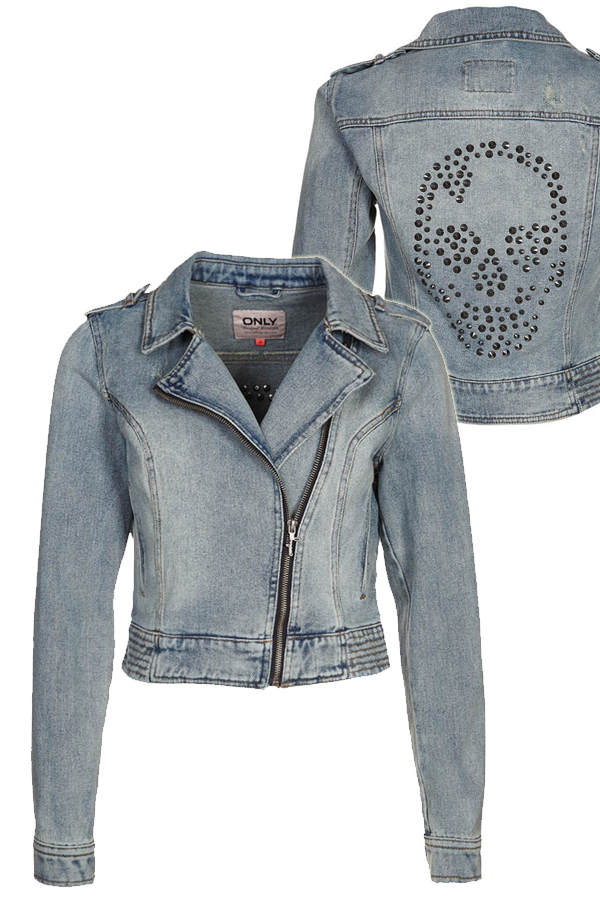 Biker-Jeansjacke von Only