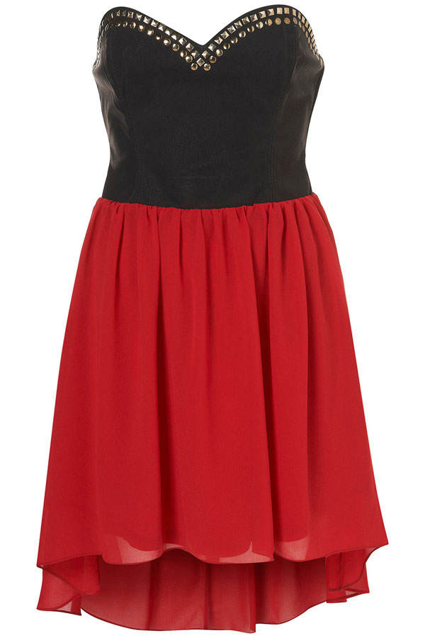 Kleid in Schwarz und Rot