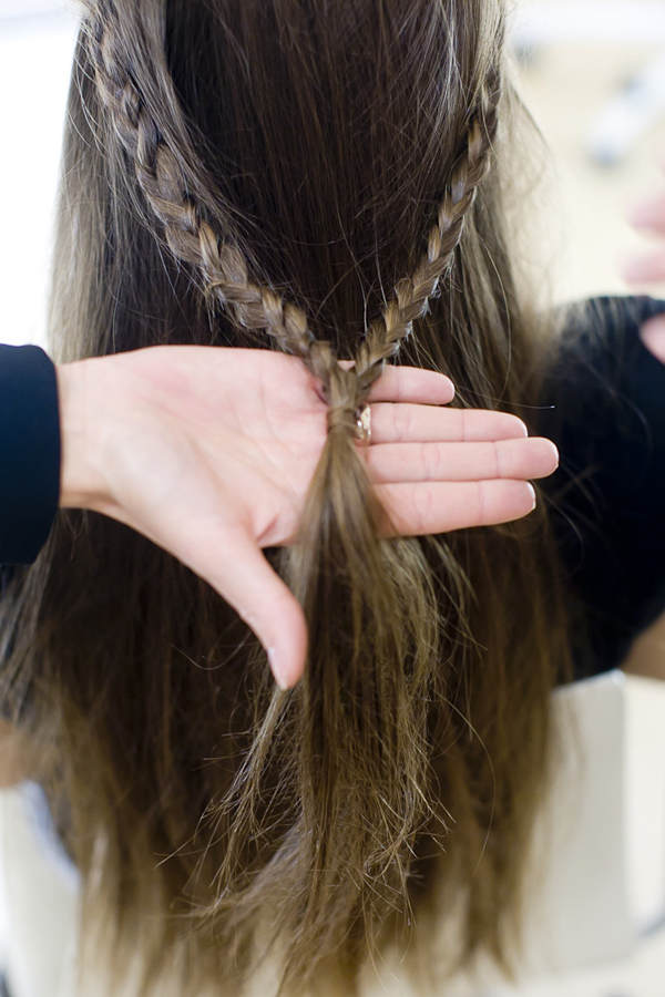 Step 6: Zopfenden zusammenbinden