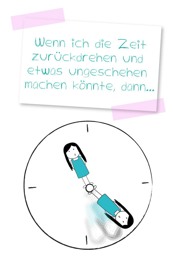 Drück auf den Rückwärts-Knopf
