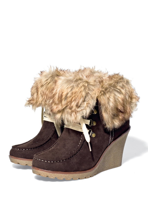 Fell-Ankle-Boots von New Yorker