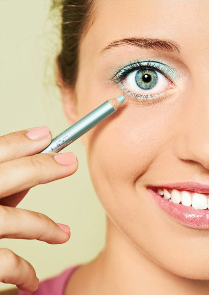 Make-up in Grün - Pastell: Step 2