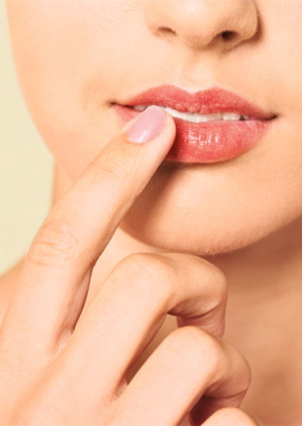 Make-up in Grün - Koralle: Step 3