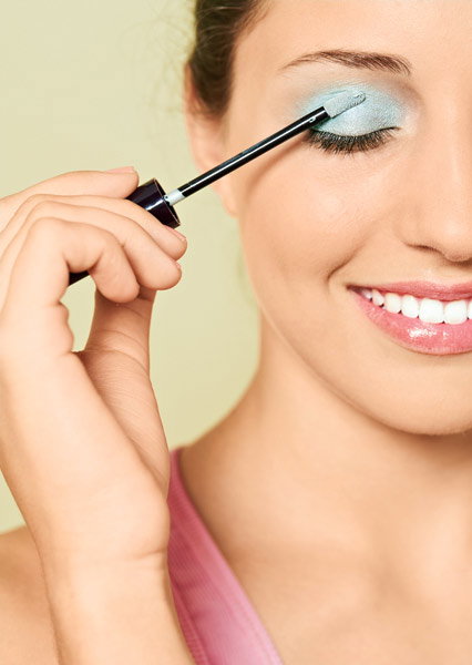 Make-up in Grün-Pastell - Step 1