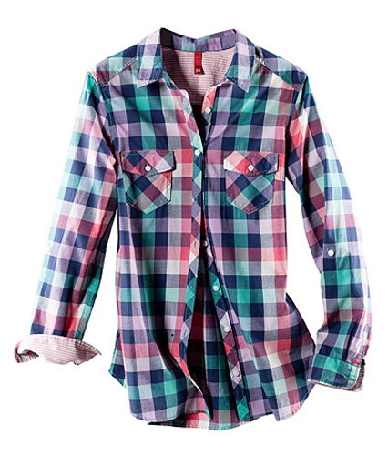 Bunte Karo-Bluse
