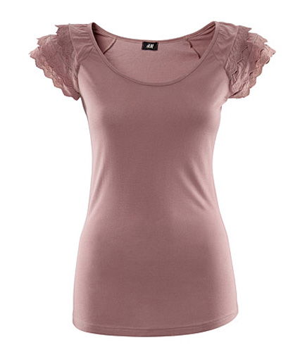 Rosa Shirt mit Puffärmeln