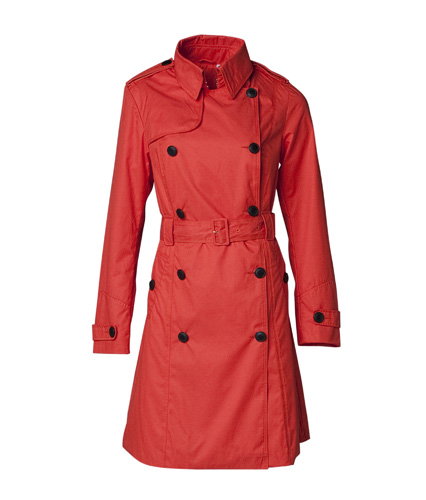 Roter Trenchcoat