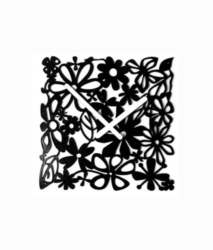 Designer-Uhr mit Blumen