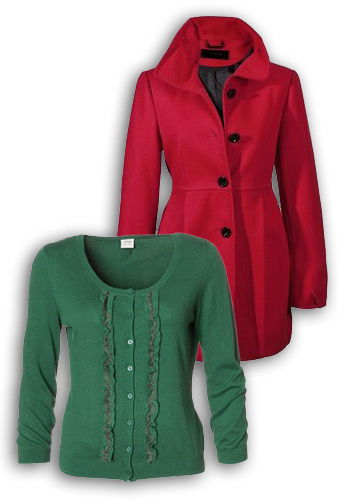 Trendy Colours im Winter: grün und rot