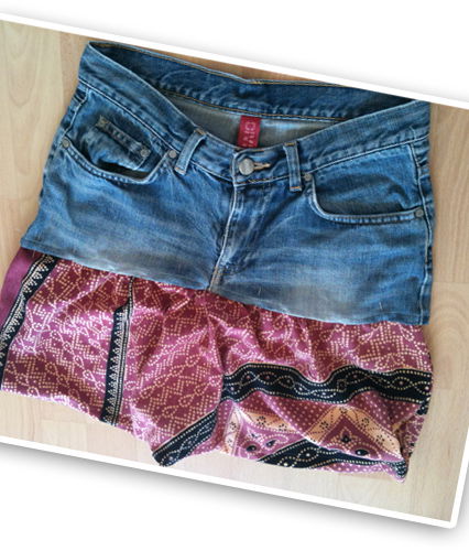 Jeanstasche: Teile feststecken