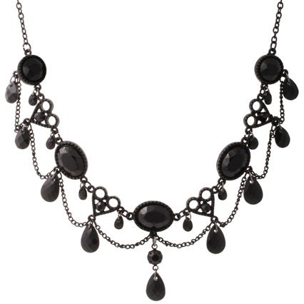 Glamouröse Kette in Schwarz