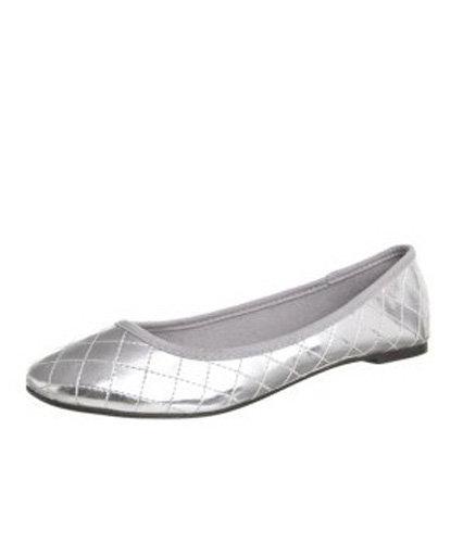 Silberfarbene Ballerinas