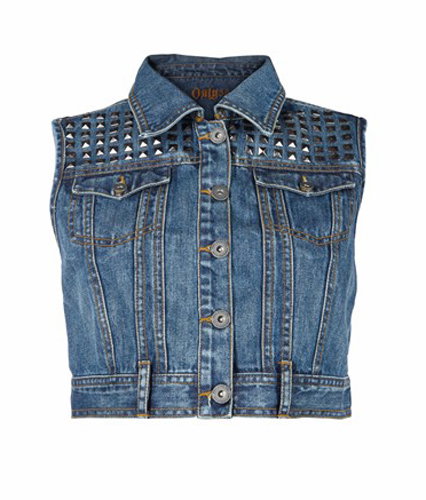 Jeansweste mit Nieten von Only