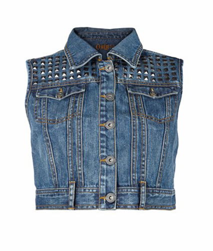 Jeansweste mit Nieten von Only