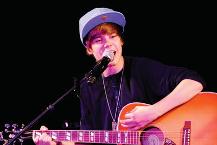 Justin Bieber on stage
