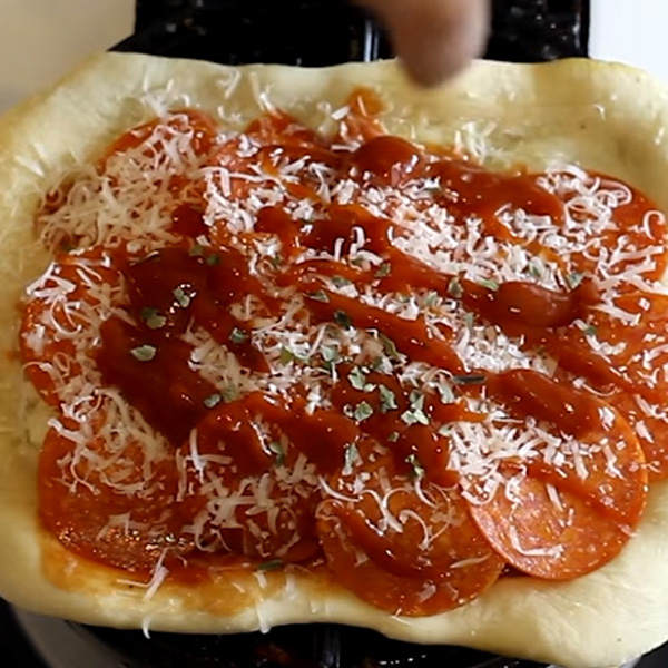 Pizza-Waffeln selber machen
