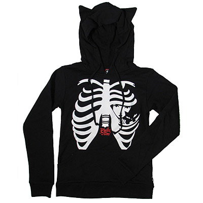 Kapuzenpulli mit Skelett