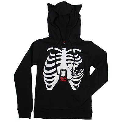 Kapuzenpulli mit Skelett