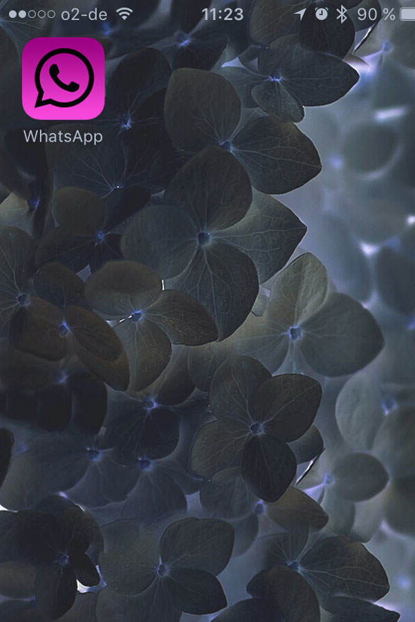 WhatsApp-Logo Pink machen
