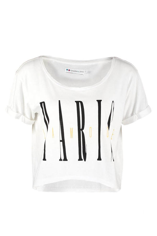 Crop Top mit Schriftzug von Even & Odd