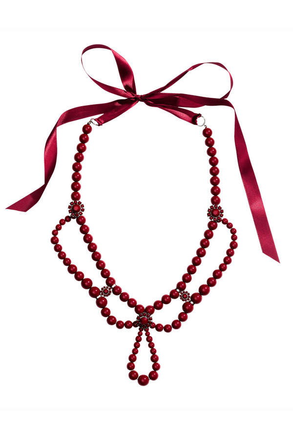 Rote Perlenkette von H&M