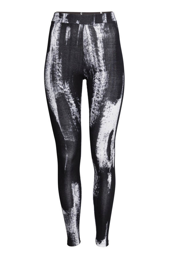 Schwarz-weiße Leggings von H&M