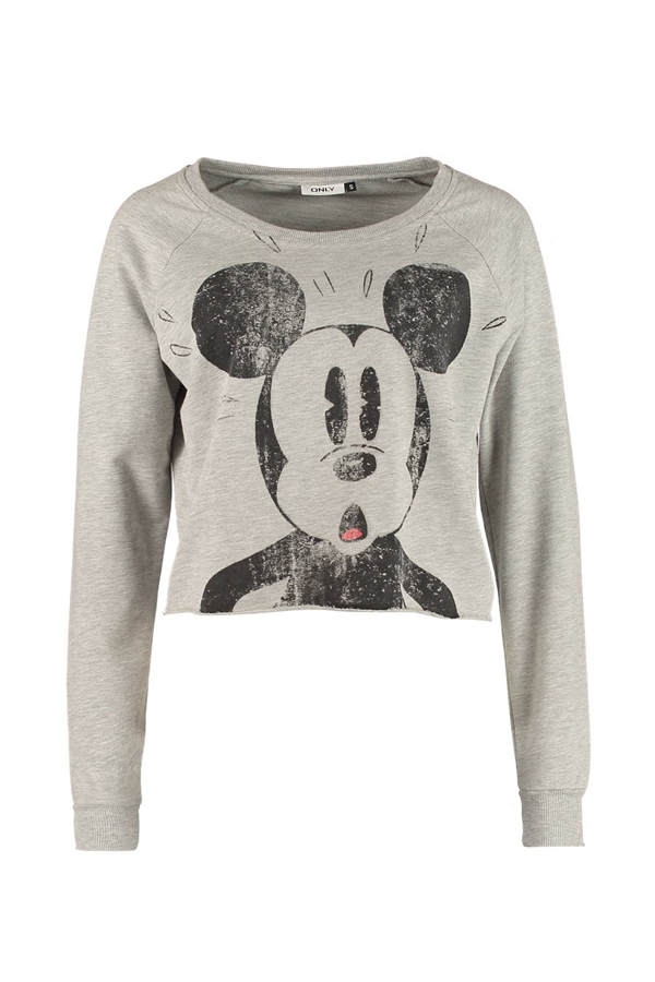 Kurzer Mickey-Mouse-Pullover von Only