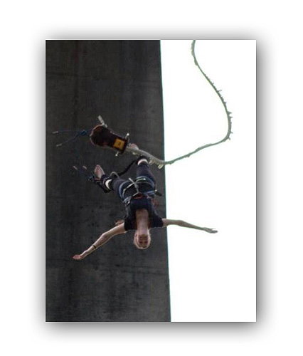 Glücksmoment beim Bungee Jump