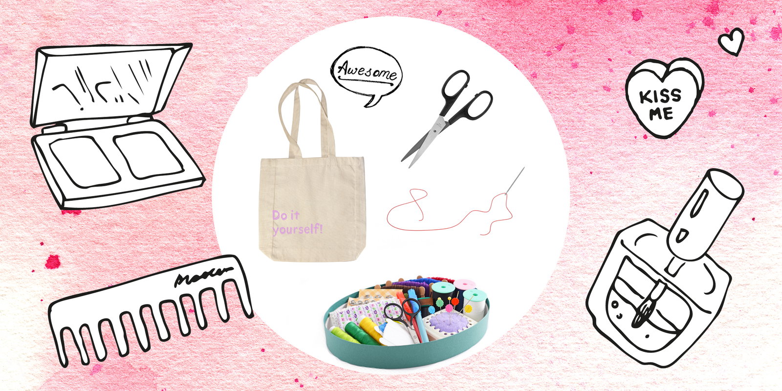 DIY Stofftasche quer 
