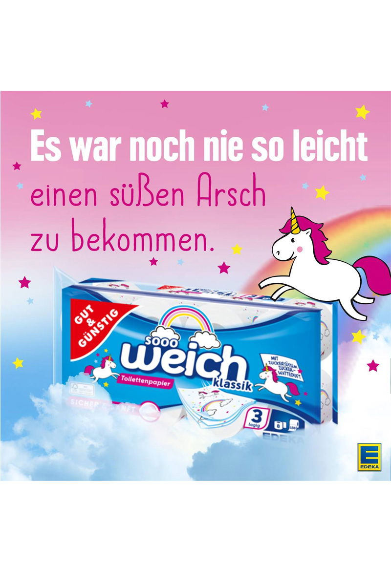 Einhorn-Klopapier von Edeka