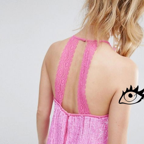 Rückenfreies Top rosa #sweet