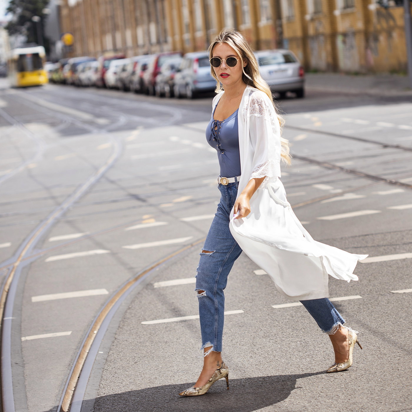 Jeans in Used-Optik