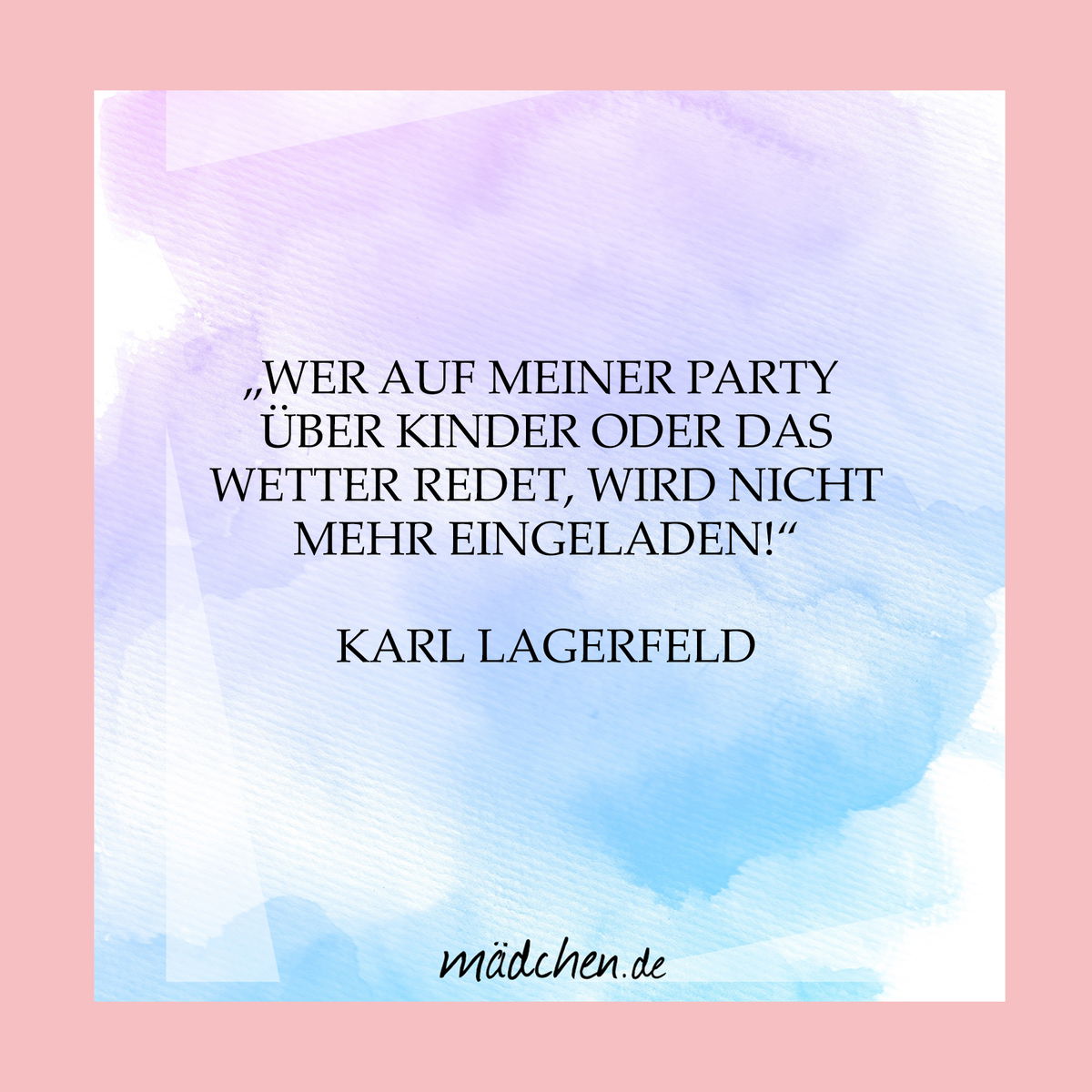 Karl über Partys