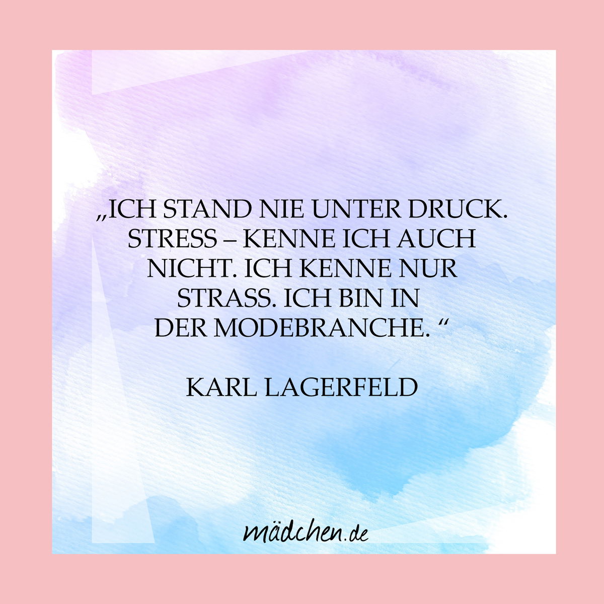 Karl über Stress
