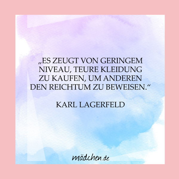 Karl über teure Kleidung