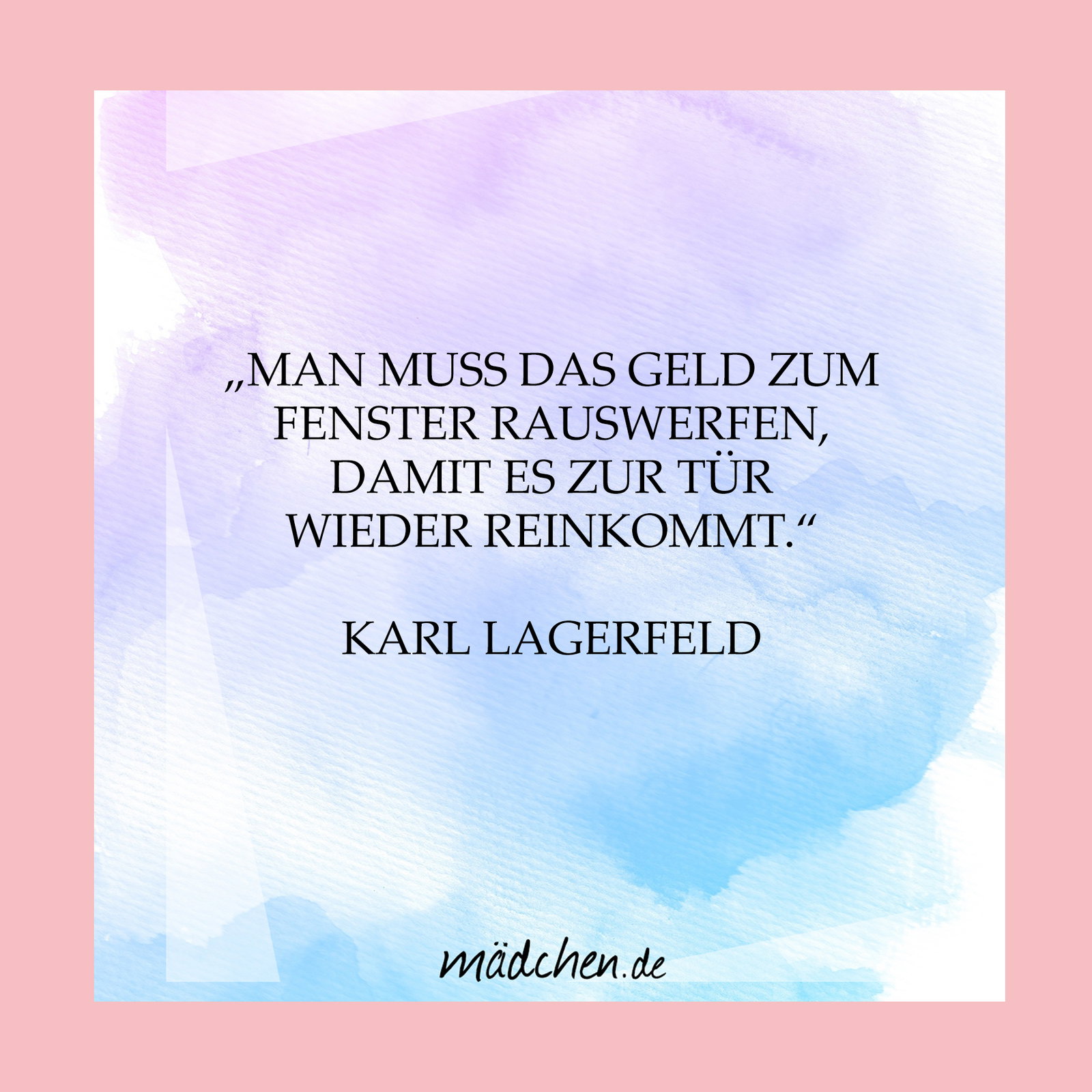 Karl über Geld