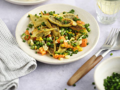 Gebratene Maultaschen mit Buttergemüse: Ihr 15-Minuten-Retter am Montag