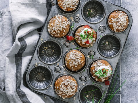 Nie wieder trocken: Schnelle Skyr-Muffins aus Vollkornmehl bleiben tagelang wie frisch gebacken